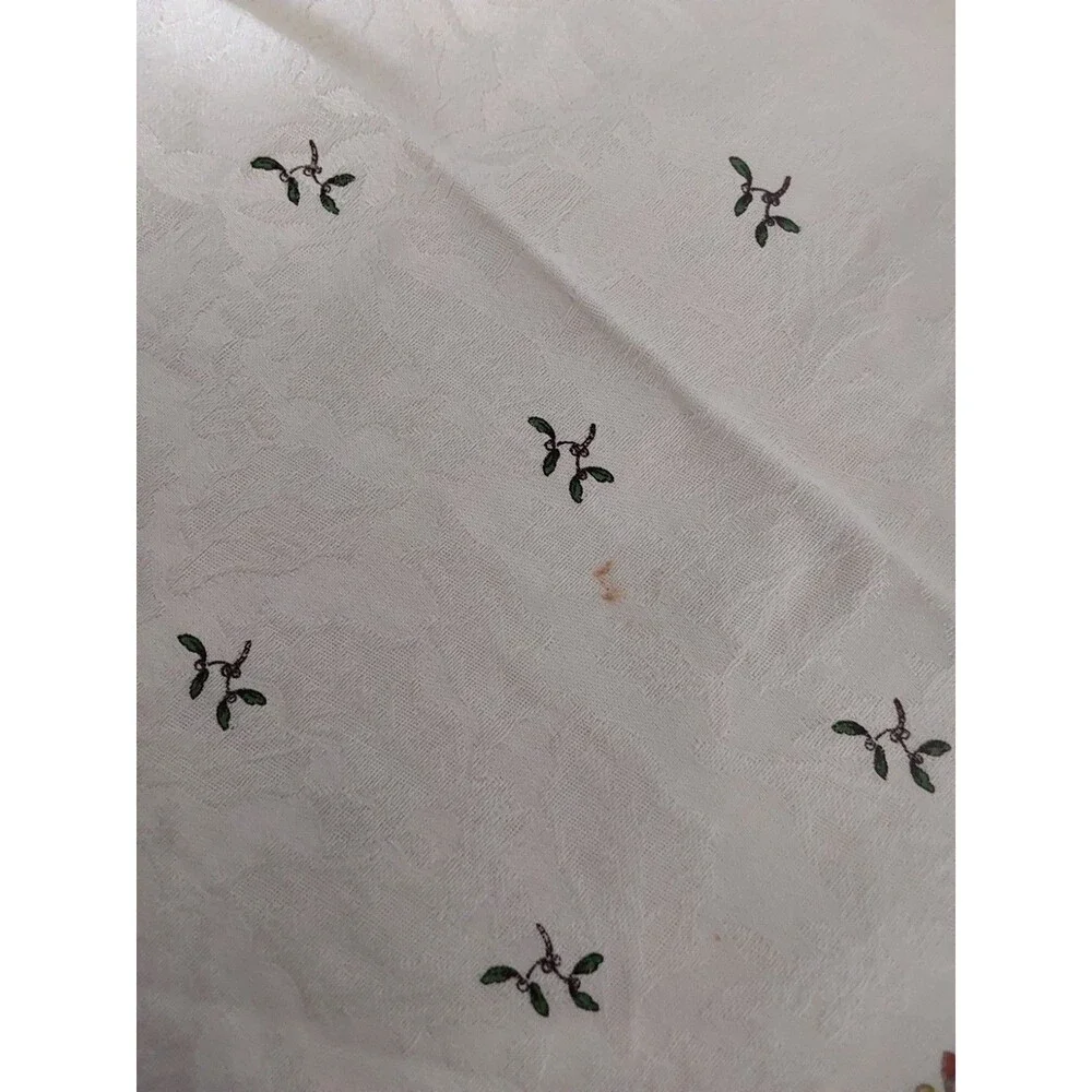 Set 3 SPODE CHRISTMAS TREE fabric NAPKINS Damask cloth Holiday 19-20